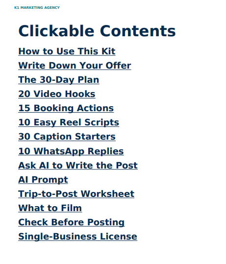 30 Days of Bookings: The Tour Operator Booking Booster Kit - Image 3