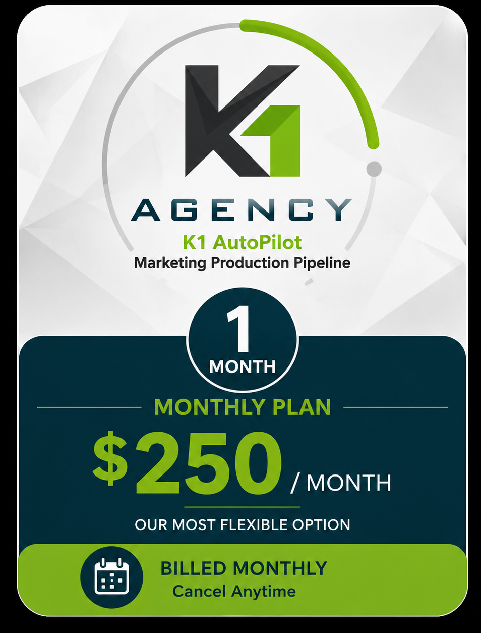 K1 Agency branded promotional graphic highlighting partnership benefits